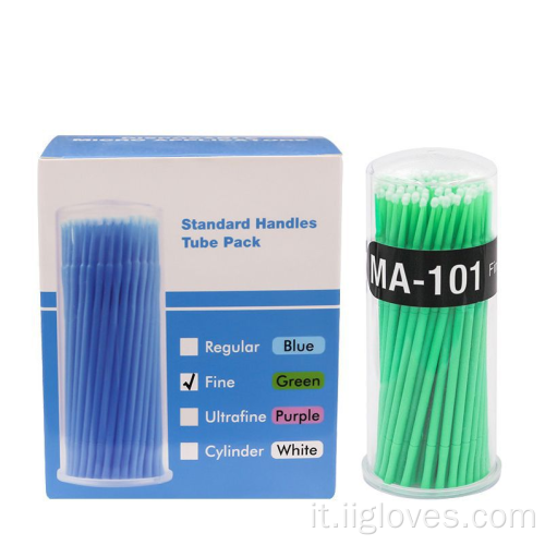 Stick applicatore per applicatore a pennello dentale usa e getta